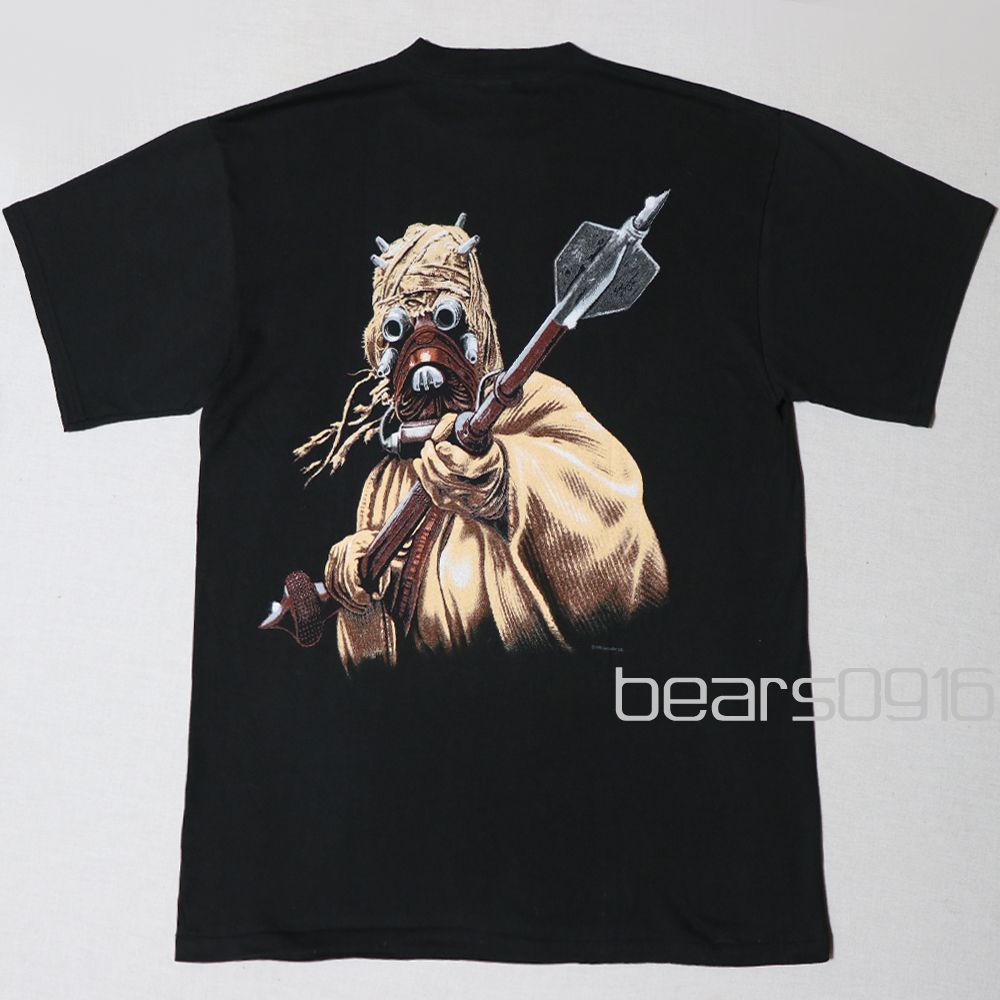 スターウォーズ Tシャツ メンズ XL タスケンレイダー 両面プリント バックプリント 90s TULTEX メキシコ製 ヴィンテージ 黒 ムービー 古着 新品未使用タグ付き アメリカ購入