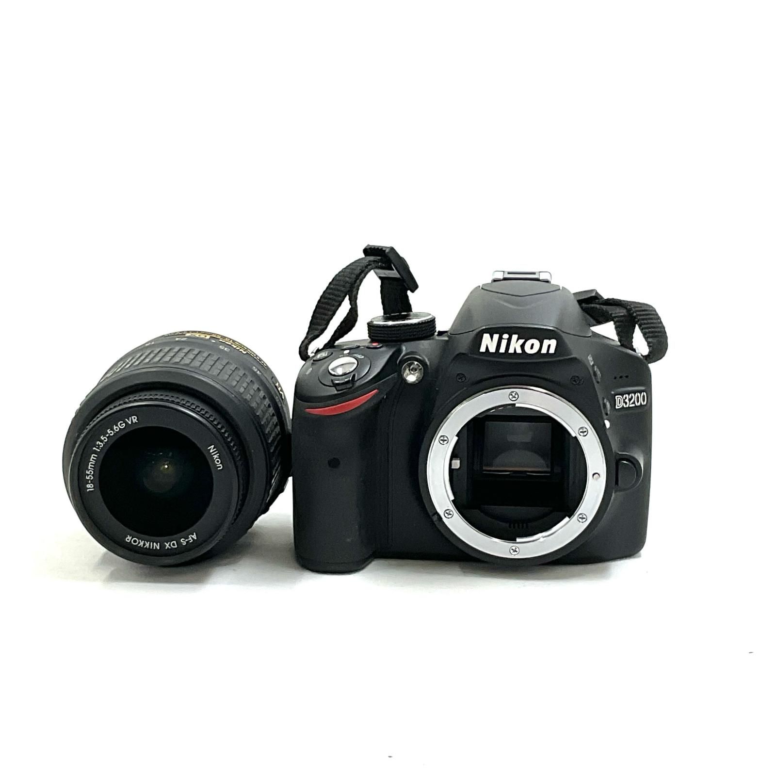 Nikon 一眼レフ D3200 美品 ブラック レンズ D3200 レンズキット d3200 