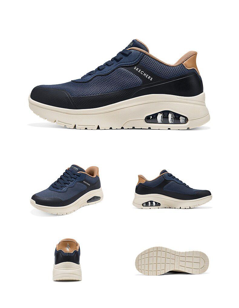 新品 箱あり Skechers スケッチャーズ エアクッション メンズ 幅広 軽量 滑りにくい 疲れない ウォーキングシューズ 50代におすすめ 送料無料 MODERN COMFORT 183313
