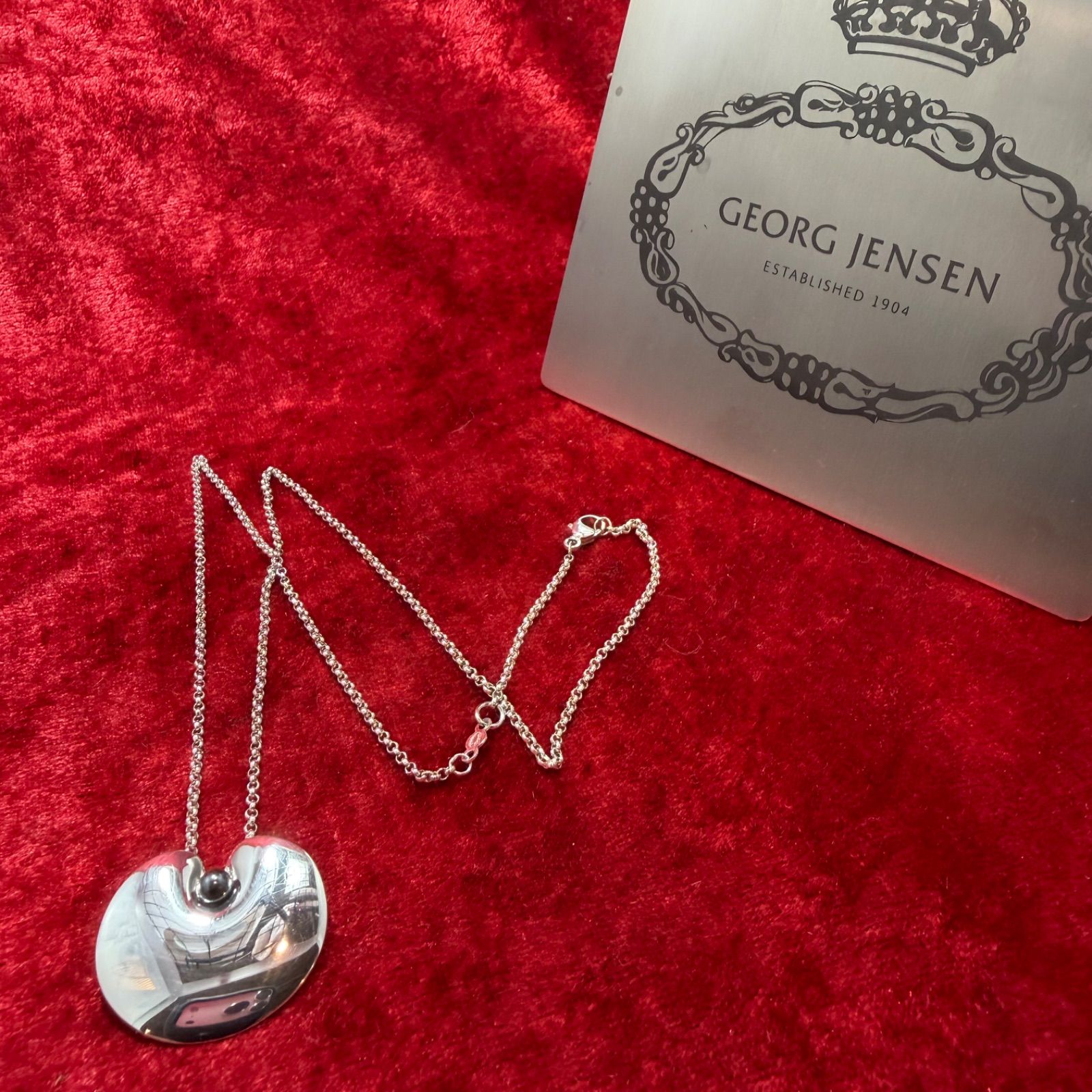 美品 ヘマタイトネックレス 1999年　ジョージジェンセン/GEORG JENSEN