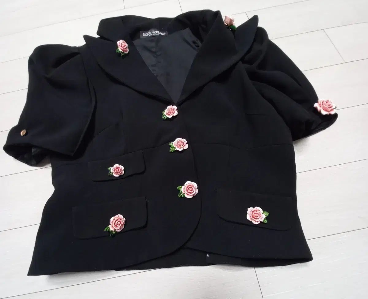 Dolce&Gabbana レディース ローズ ボタン 半袖 ジャケット S