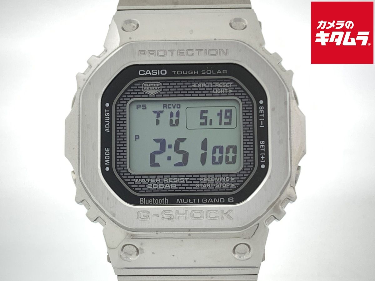 中古】 【美品】 カシオ G-SHOCK シルバー GMW-B5000D-1JF ステンレス 