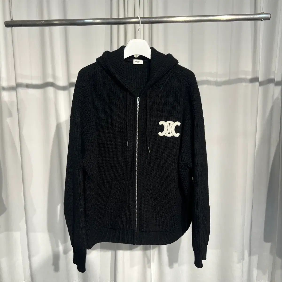 オーバーサイズ Mサイズ Celine セリーヌ トリオンフ リブド ウール 