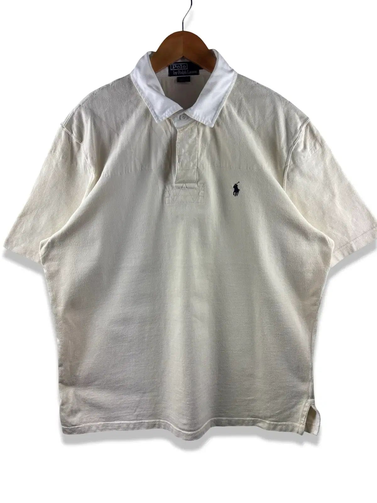 POLO RALPH LAUREN(ポロラルフローレン) アイボリー 半袖 ラグビーシャツ 3805