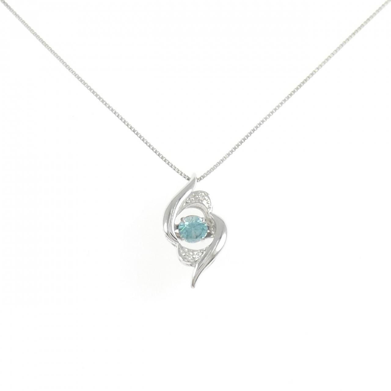 K18WG ジルコン ネックレス 0.30CT