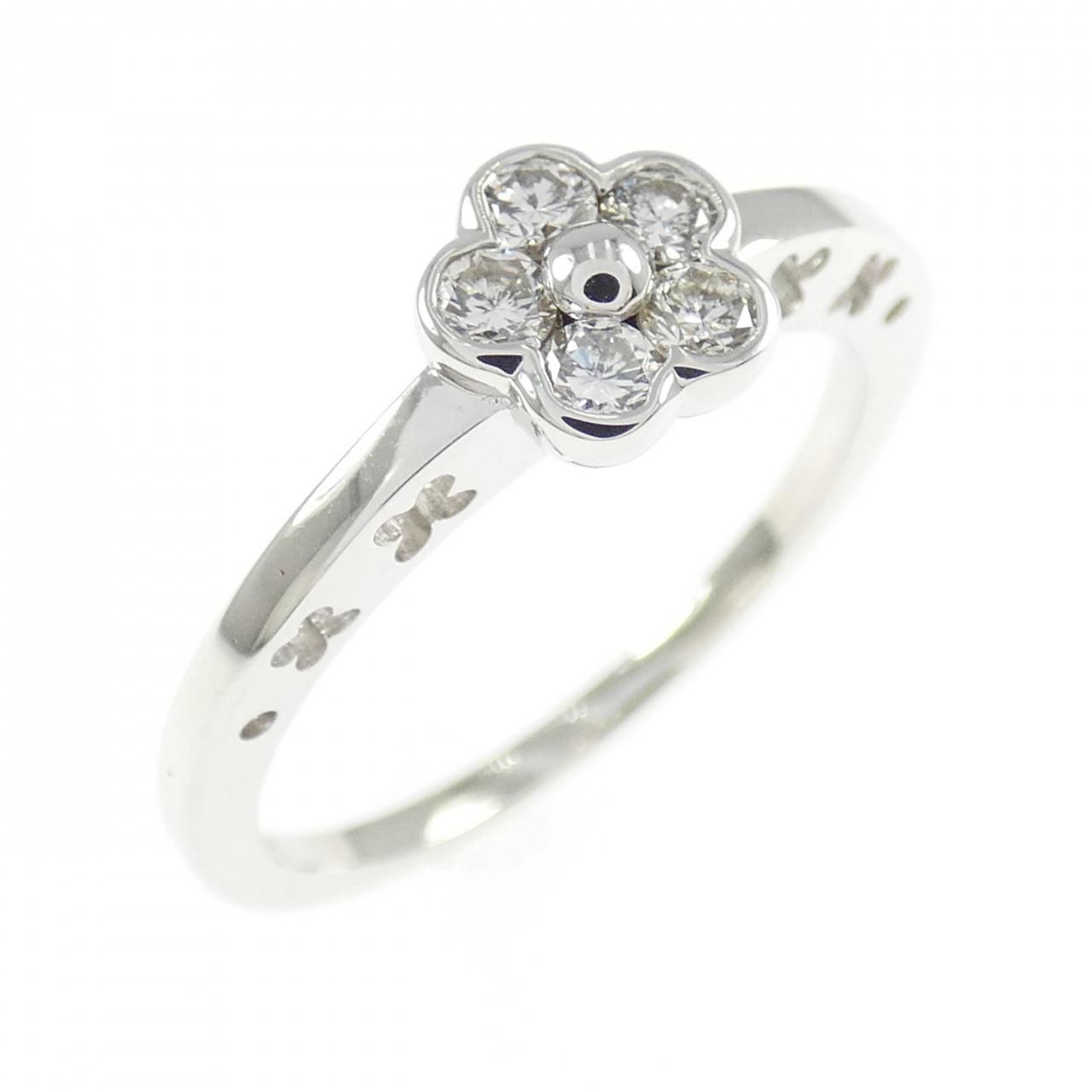 K18WG フラワー ダイヤモンド リング 0.20CT 71,830円