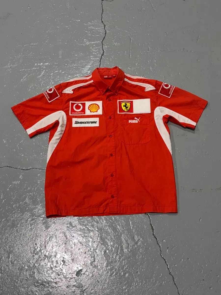 00s PUMA(プーマ) Ferrari(フェラーリ) Vodafone(ボーダフォン) レーシング シャツ