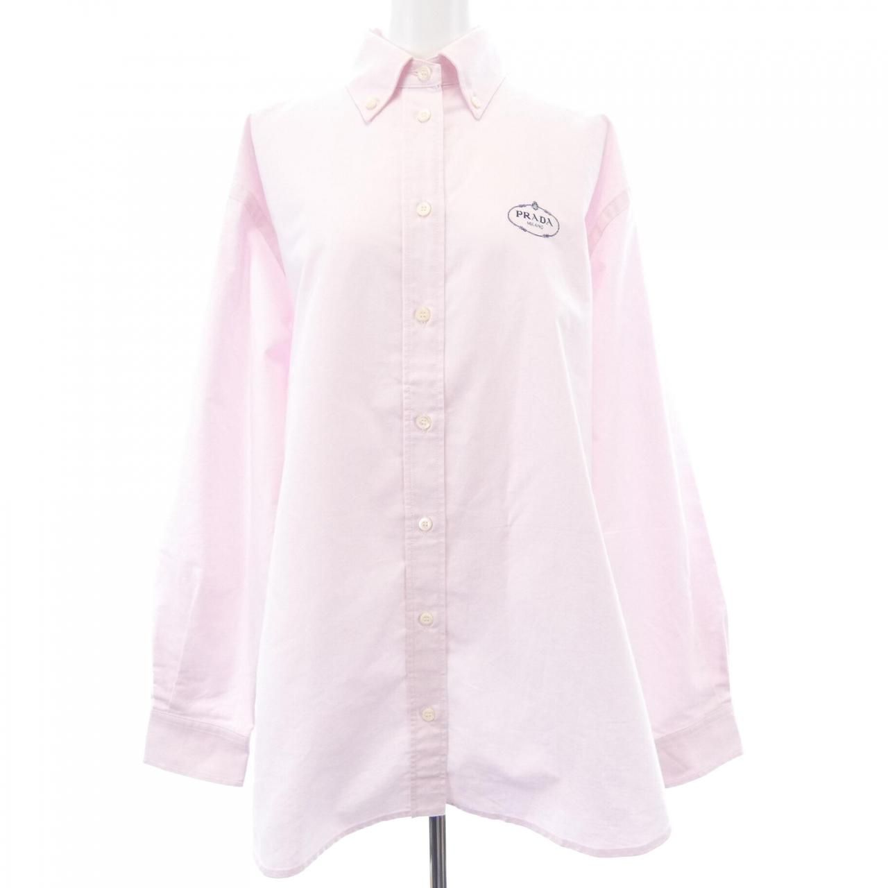 プラダ PRADA エンブロイダリー オックスフォードコットン シャツ P497GR SOOO 14JW シャツ