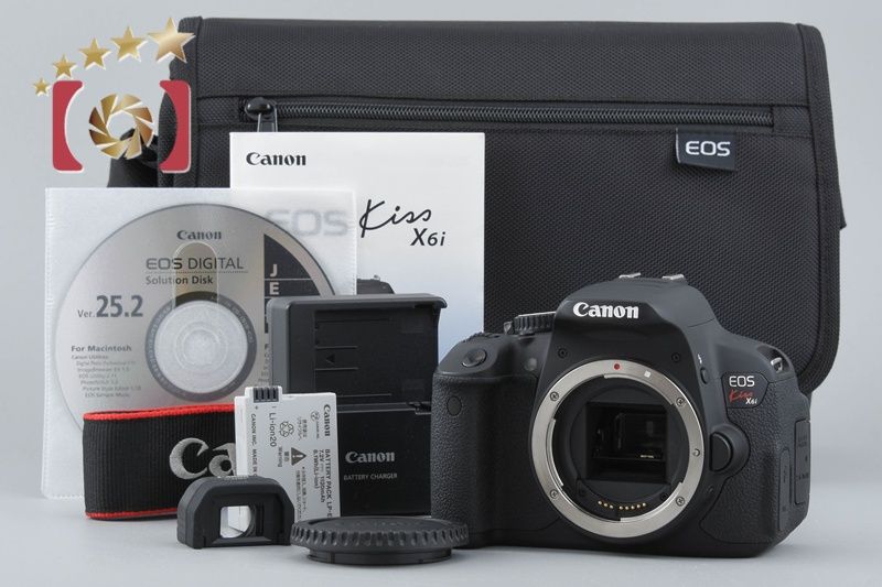 【中古】Canon キヤノン EOS Kiss X6i デジタル一眼レフカメラ シャッター回数僅少