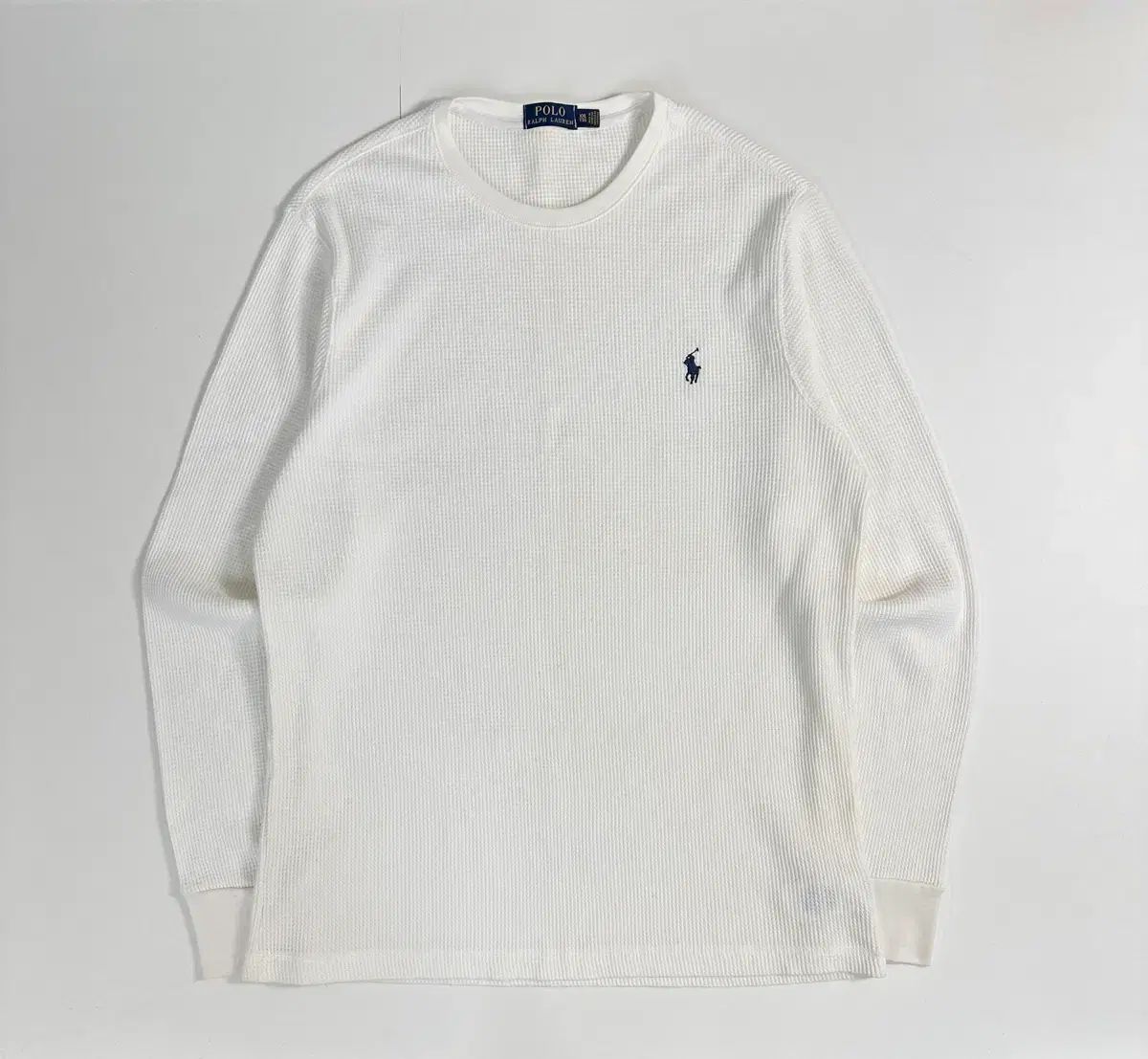 POLO RALPH LAUREN ポロラルフローレン ワッフル ロングスリーブ (白 L)
