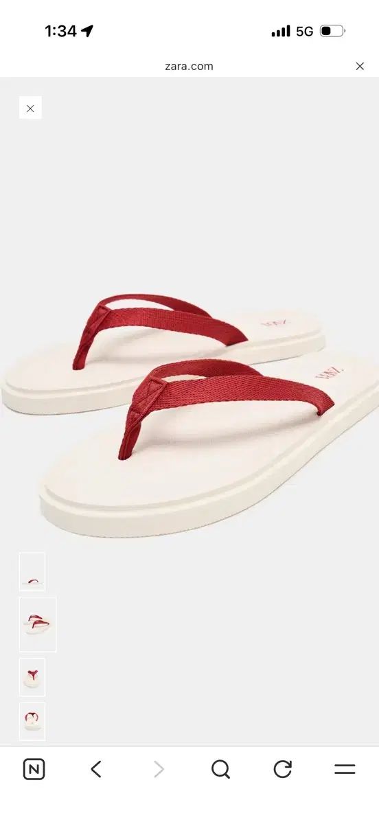 ZARA ビーチサンダル サンダル レッド