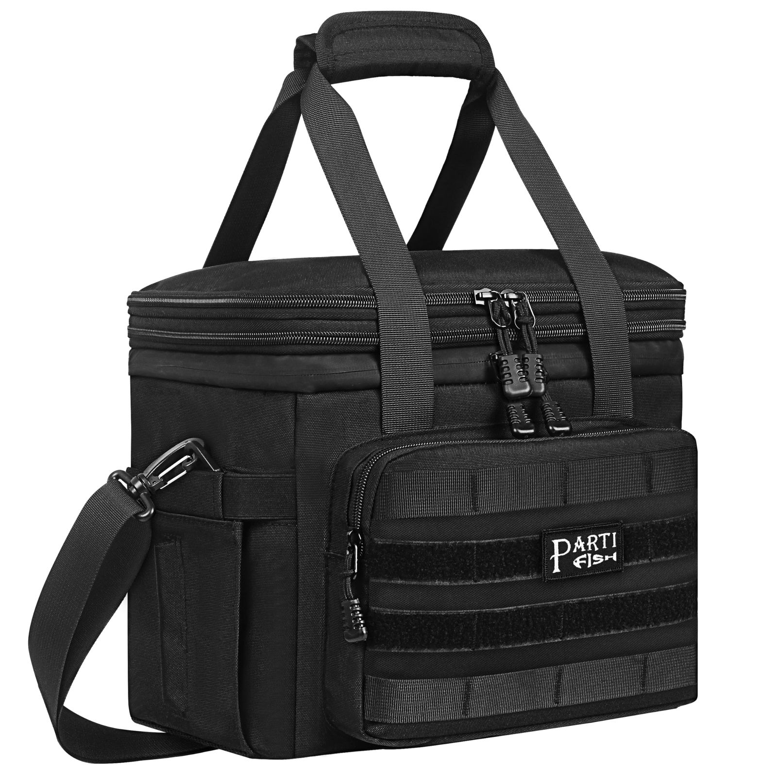 保冷 バッグ ソフト クーラー ボックス 5層断熱 強力 保温バック お弁当バック 大 容量 15L 18L 拡張可能 折りたたみ式 クーラーバッグ 防水 漏れ防止滑り止め,戦術的な, 黒, 大