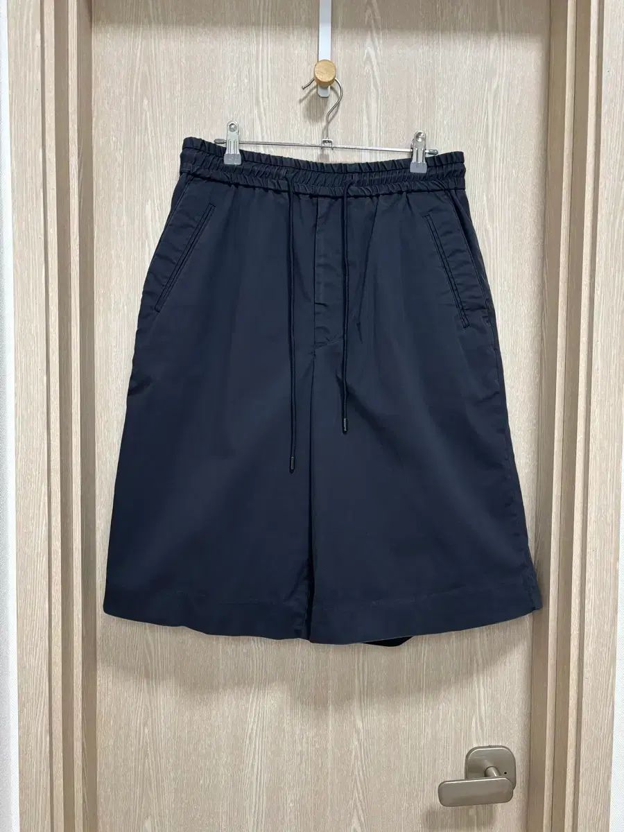 Juun.J ウォッシュド ルーズフィット 밴딩 ハーフパンツ 46 / ネイビー