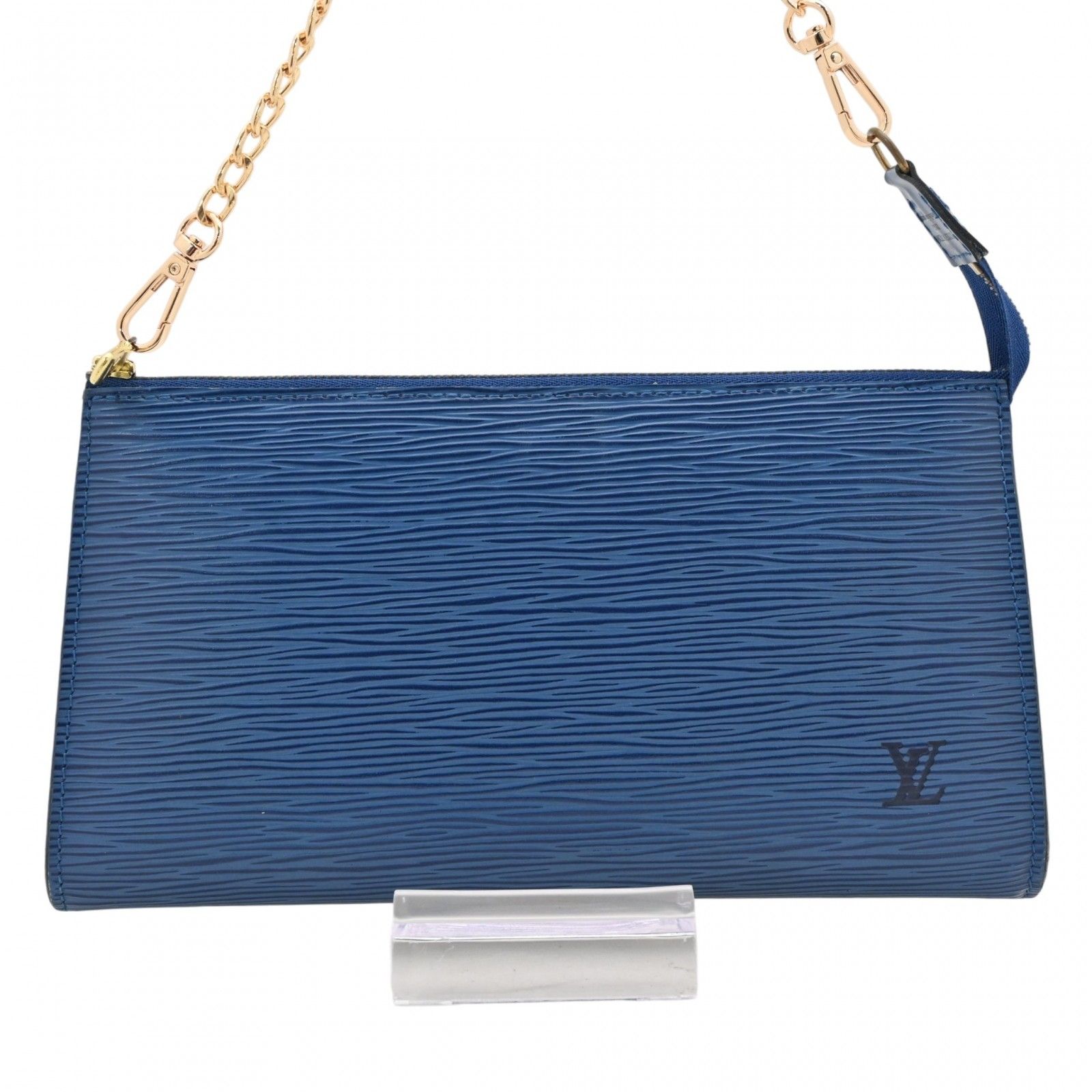【中古】ルイヴィトン エピ ポシェット アクセソワール チェーン ハンドバッグ ブルー Aランク lv7324cc