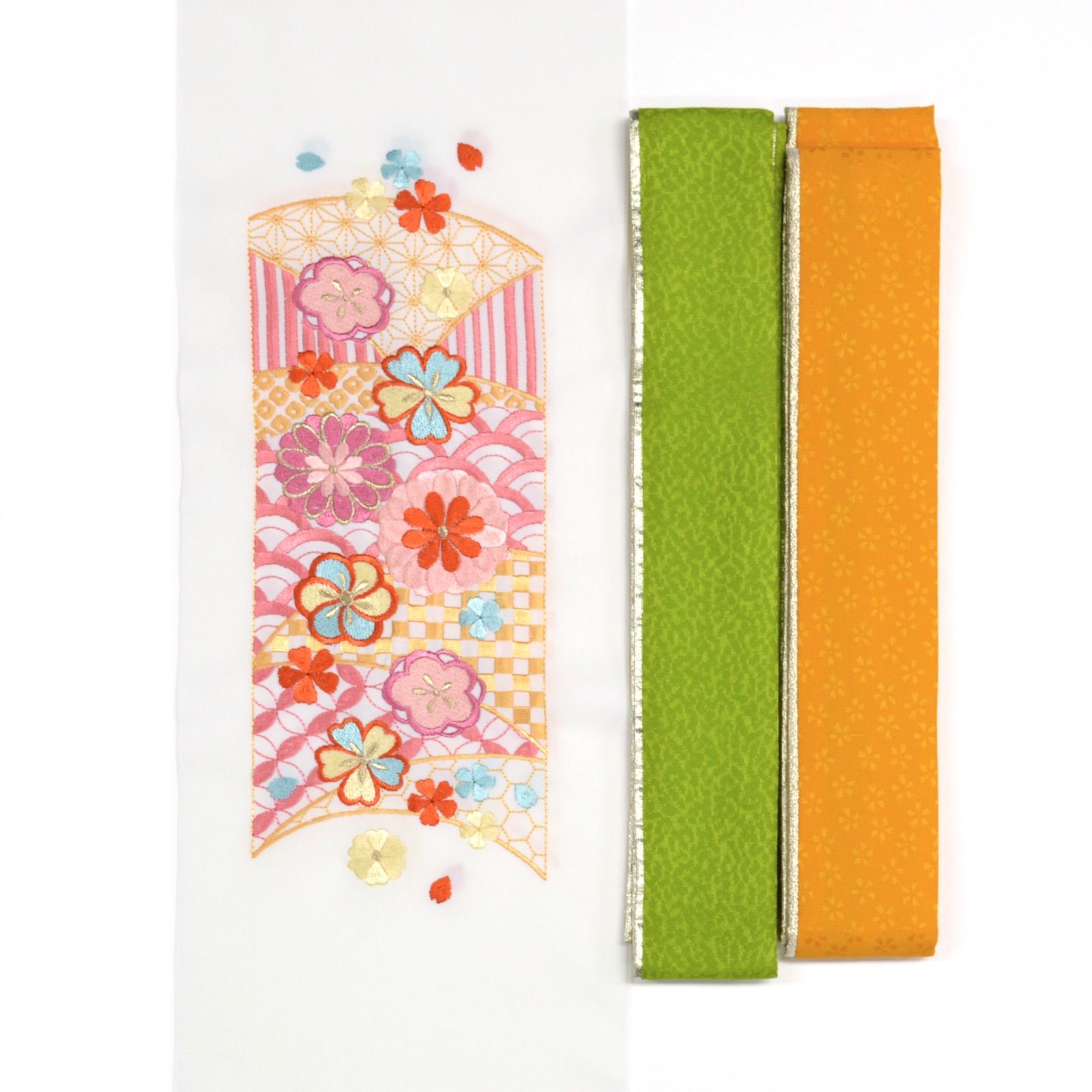 振袖　超美品　正絹　パールトーン加工 美品》正絹 振袖6点セット S〜Lサイズ 成人式 振袖セット パールトーン