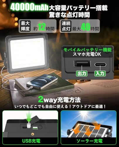 【大光量・軽量化】SUKITEN 投光器 充電式 led 作業灯 屋外 500W 45,000lm 40,000mAH大容量 ワークライト IPX4防水 超高輝度 USB/ソーラ充電 3つ点灯モード 16時間連続点灯 便携式 マグネット フッ c0df8de5 【大光量・軽量化】SUKITEN 投光器 充電式 led 作業灯 屋外 500W 45,000lm 40,000mAH大容量 ワークライト IPX4防水 超高輝度 USB/ソーラ充電 3つ点灯モード 16時間連続点灯 便携式 マグネット フッ c0df8de5