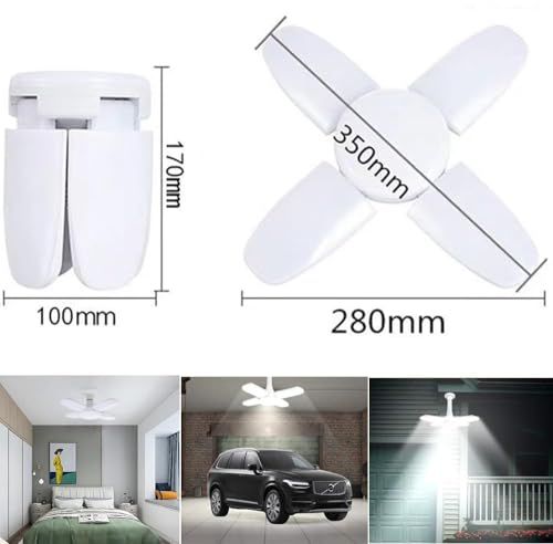 LBFXQガレージライトled 作業灯 led シーリングライト 80W 6500K 天井照明 取付簡単 工事不要 角度調節可能 車庫 倉庫 納戸 工事用照明 昼白色 (4個)ts ae12f7cc