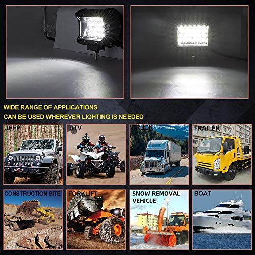 Safego ワークライト 72W LED 作業灯 ワークライト 狭角30度タイプ 24連LED 車外灯 農業機械 12V 24V兼用 汎用 防水・防塵・耐震・長寿命 ホワイト 6000K 6000LM 10個入ts c6c25f39