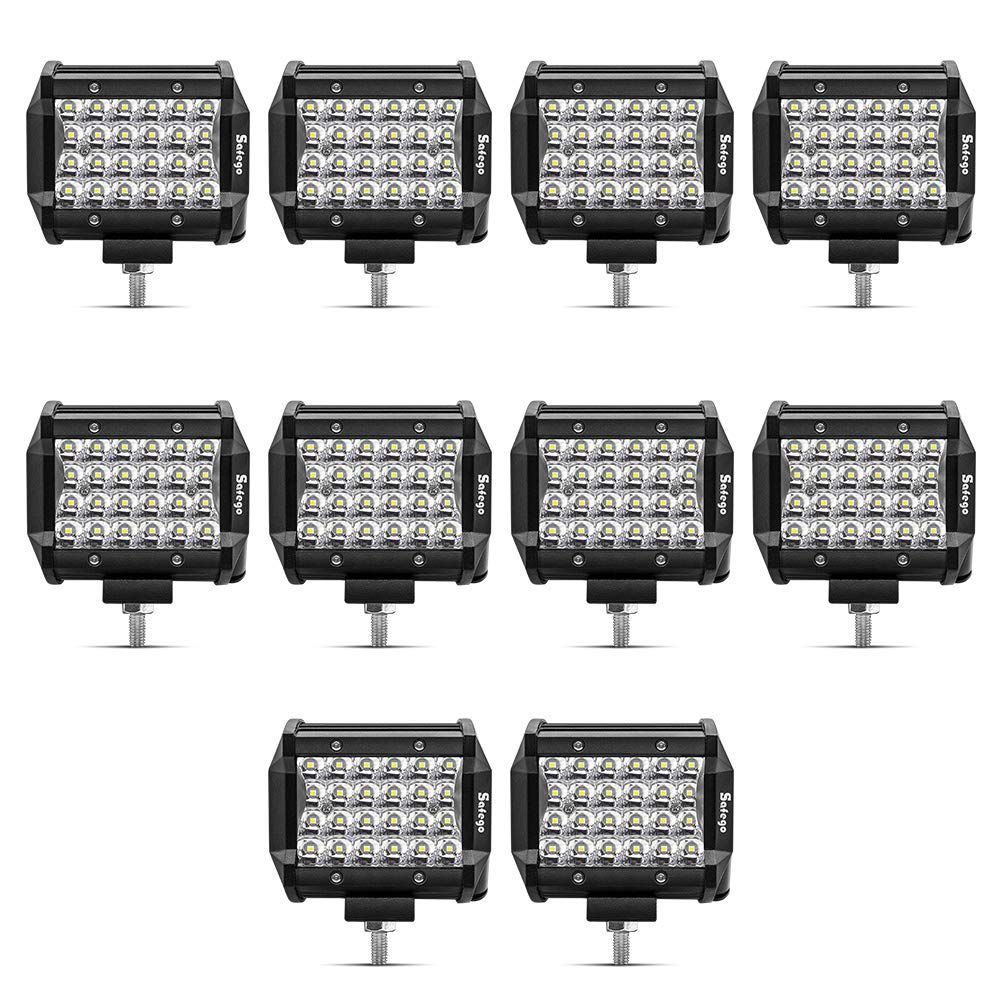 Safego ワークライト 72W LED 作業灯 ワークライト 狭角30度タイプ 24連LED 車外灯 農業機械 12V 24V兼用 汎用 防水・防塵・耐震・長寿命 ホワイト 6000K 6000LM 10個入ts c6c25f39