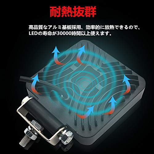 Safego ワークライト 27W LED作業灯 ワークライト 汎用 10V-30V対応 広角タイプ 長寿命 フラッドライト 4インチ 角型 9連LED 車外灯 農業機械 白 27WS-FL-10個ts a2eb6052