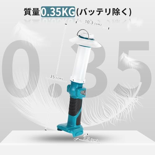 充電式LEDワークライト18vライト 作業灯 マキタ14.4v/18vバッテリ対応 360°LED照射 6種類のモード 折り畳み収納可能 なメタルフック 緊急用照明 停電用 自動車整備 釣り 夜間作業 夜釣り アウトドア キャンプ用 【本体の 28e15c61