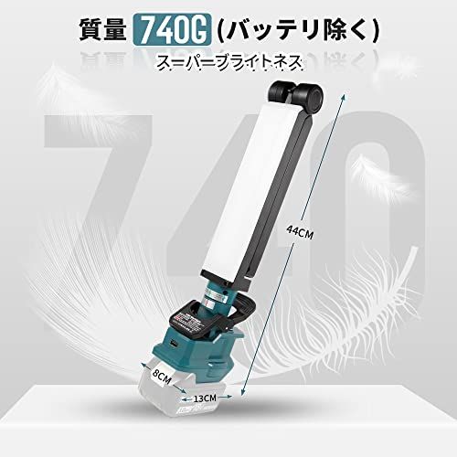 充電式LEDワークライトマキタ18vバッテリ対応クリップオンライト 作業灯 30W 2400LM 高輝度 270°折り畳み可能 ライトヘッドは330°左右回転可能 アウトドア キャンプ 夜間工事 車の修理 非常用 防災 停電対応 地震対策 バ ab744cb7