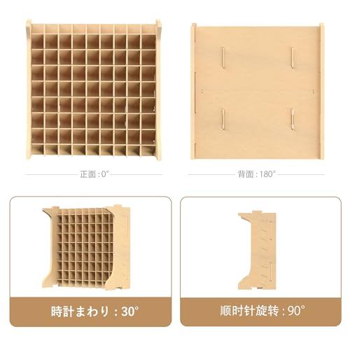 プラモデル 工具 収納 大容量 ペイントラック MDF素材 塗料棚 塗料ラック 72本収納 Vallejoに対応 模型用塗料収納ラック 耐用 GK12ts 568cb405