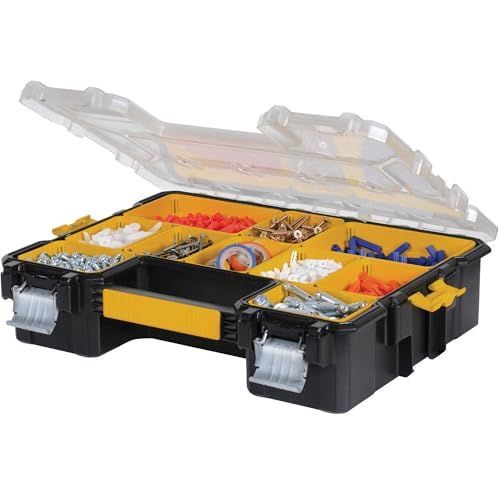 デウォルト(DEWALT) プロオーガナイザー Lサイズ 工具箱 収納ケース ツールボックス 軽量 耐久性 防塵防水性能 IP53 キャリーハンドル付き ブラック&イエロー DWST14825ts fae077ab