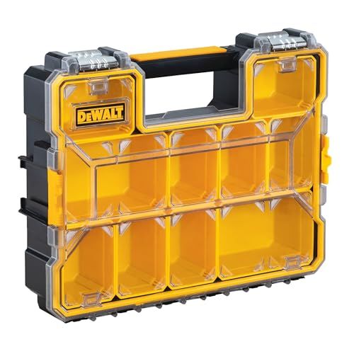デウォルト(DEWALT) プロオーガナイザー Lサイズ 工具箱 収納ケース ツールボックス 軽量 耐久性 防塵防水性能 IP53 キャリーハンドル付き ブラック&イエロー DWST14825ts fae077ab