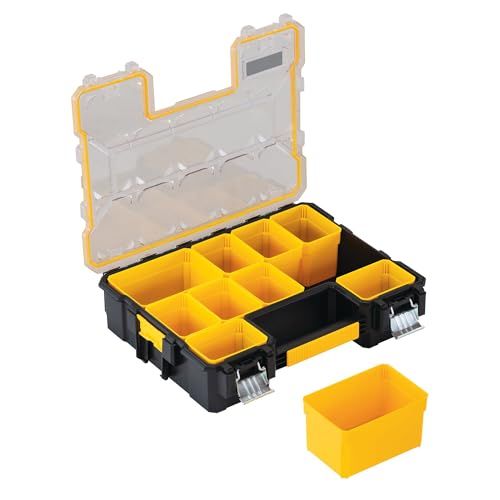 デウォルト(DEWALT) プロオーガナイザー Lサイズ 工具箱 収納ケース ツールボックス 軽量 耐久性 防塵防水性能 IP53 キャリーハンドル付き ブラック&イエロー DWST14825ts fae077ab