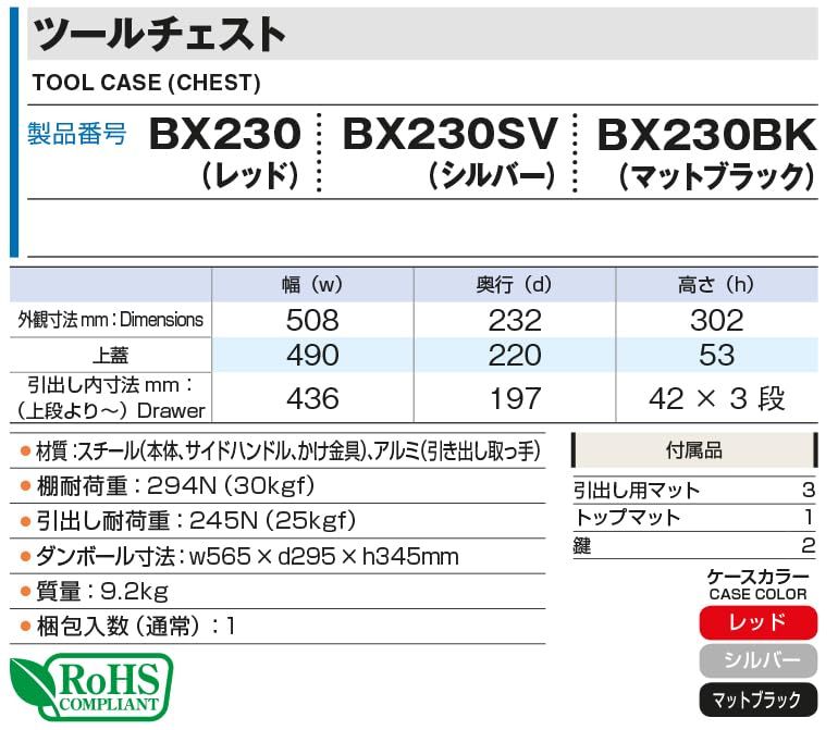 トネ(TONE) ツールチェスト BX230 レッドts c1b2a961 トネ(TONE) ツールチェスト BX230 レッドts c1b2a961