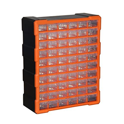 60グリッド パーツキャビネット TOPIND パーツ収納 パーツキャビネット工具箱 パーツケース 引出しストッパー付 引出し (オレンジ)ts c9c1efc2