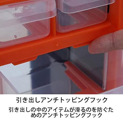 60グリッド パーツキャビネット TOPIND パーツ収納 パーツキャビネット工具箱 パーツケース 引出しストッパー付 引出し (オレンジ)ts c9c1efc2