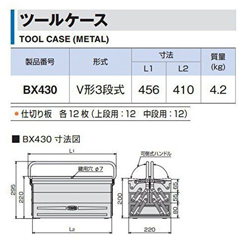 トネ(TONE) ツールケース BX430 レッドts 4cec18c0