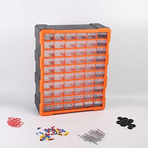 60グリッド パーツキャビネット TOPIND パーツ収納 パーツキャビネット工具箱 パーツケース 引出しストッパー付 引出し (オレンジ)ts c9c1efc2