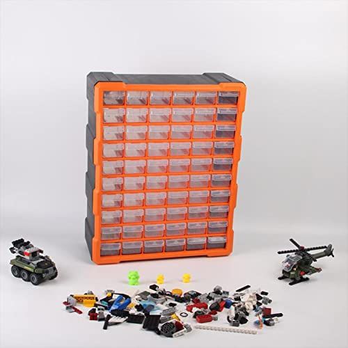 60グリッド パーツキャビネット TOPIND パーツ収納 パーツキャビネット工具箱 パーツケース 引出しストッパー付 引出し (オレンジ)ts c9c1efc2