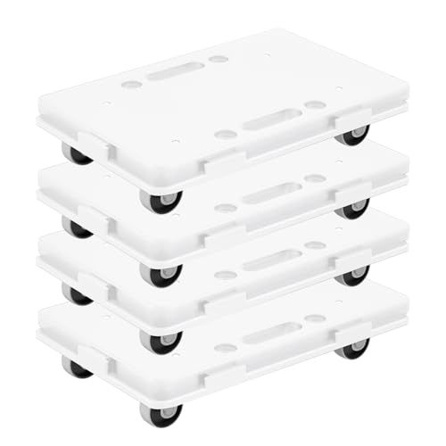 「Winunite」台車 3 つの用途 ?横?? 平台車 超?量 頑丈 収納ボックス 耐荷重100Kg 静音 360度回転可能キャスター キャリーカート (4, 白)ts 746ed190
