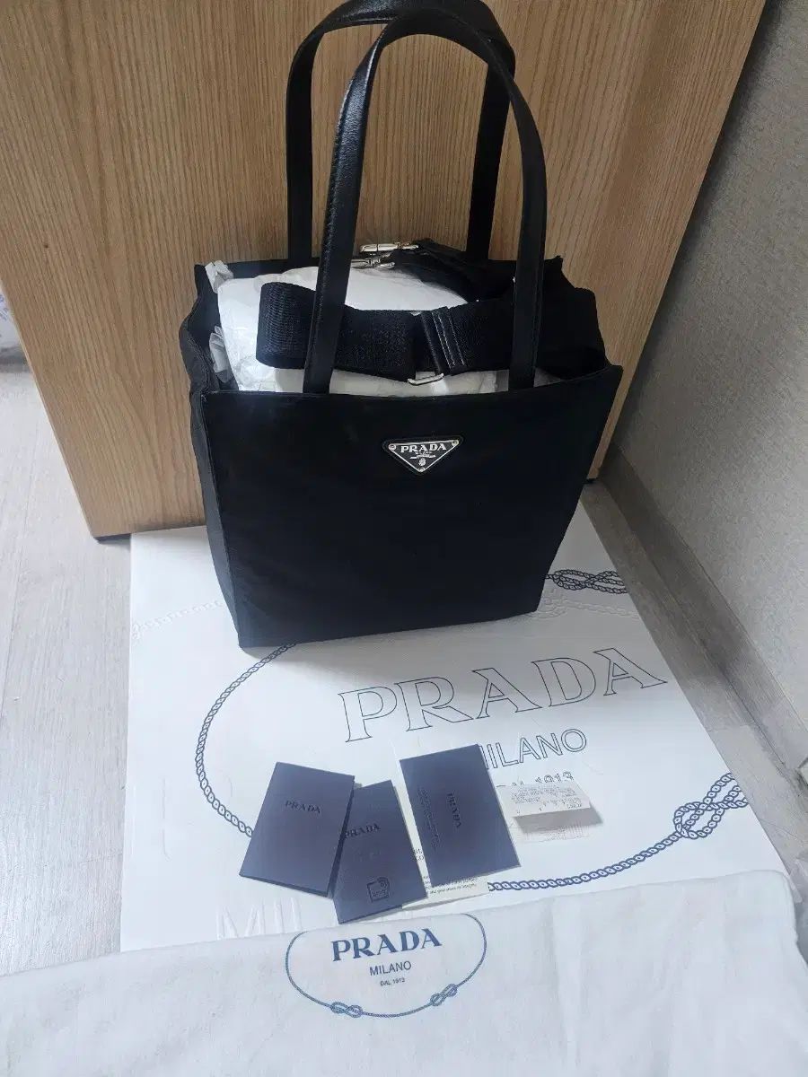 PRADA プラダ ナイロン トート クロス ショルダーバッグ ブラック