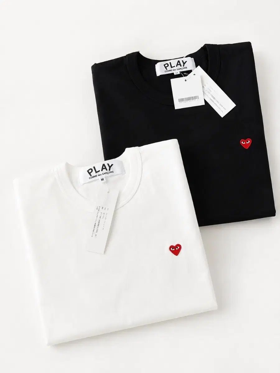 コム・デ・ギャルソン ミニワッペン PLAY 半袖Tシャツ ブラック/白 S 2XL
