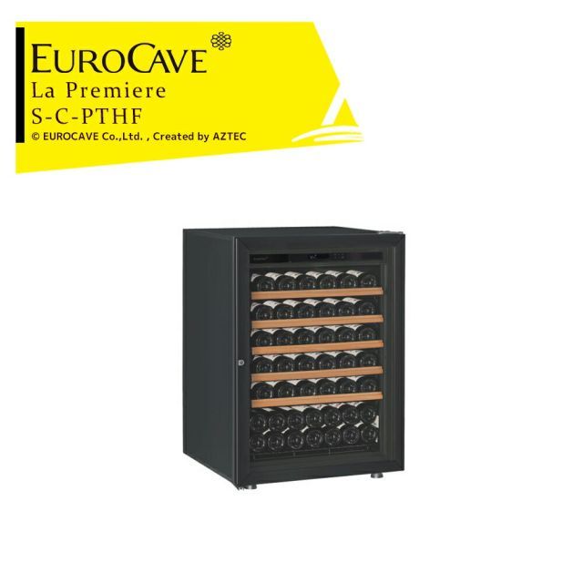 EUROCAVE ユーロカーブ ワインセラー ラ・プルミエシリーズ La Premiere-S-C-PTHF（黒） 標準ドア/74本収容