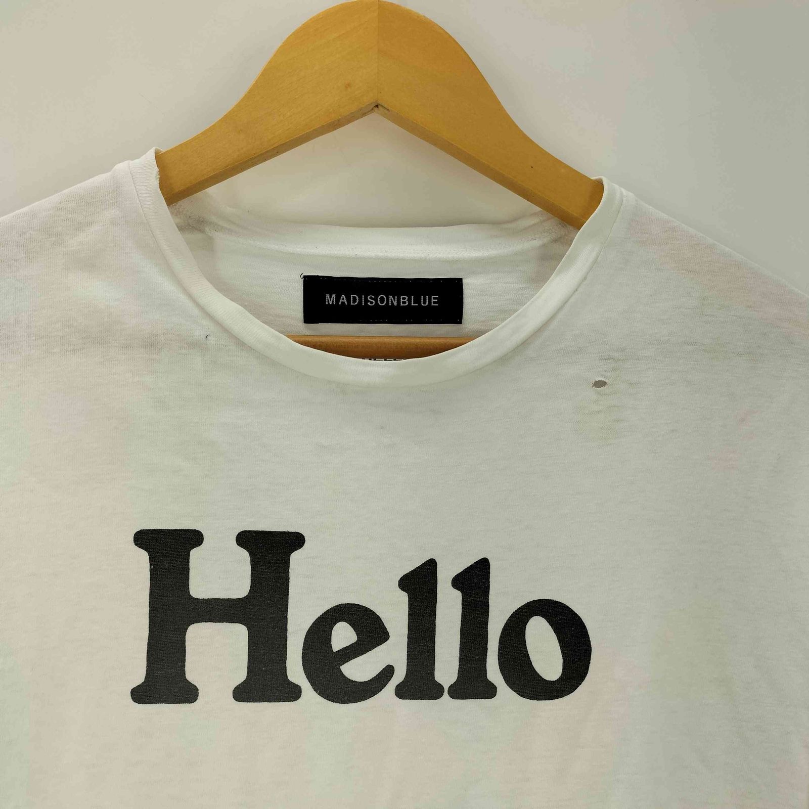 マディソンブルー MADISONBLUE HELLO CREW NECK TEE MNS クルーネック
