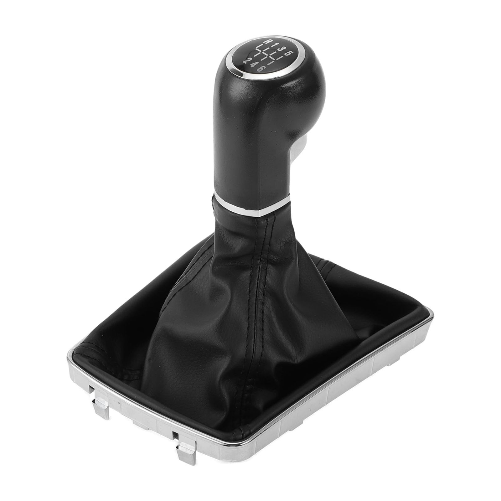 新品 TUCKBOLD オペルに対応用アストラIII H用の6速マニュアルギアシフトノブカバー|ギアボックススティックシフトレバーノブブラックシルバートーンプラスチックフェイクレザー1個