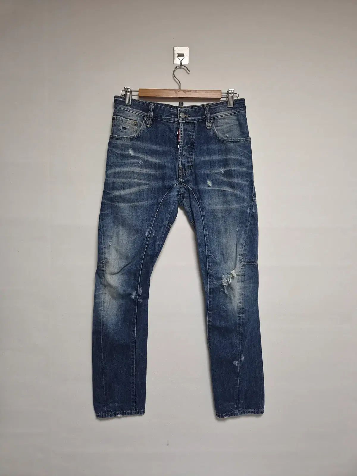 DSQUARED2 ディースクエアード2 ダメージ ウォッシュ バイカーデニム 44 P-185