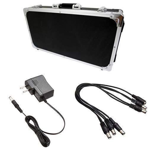 新品 KC キョーリツ エフェクターケース EC-60/BK ブラック + 9V ACアダプター 500mA センターマイナス仕様 電源5股分岐ケーブル付きセット
