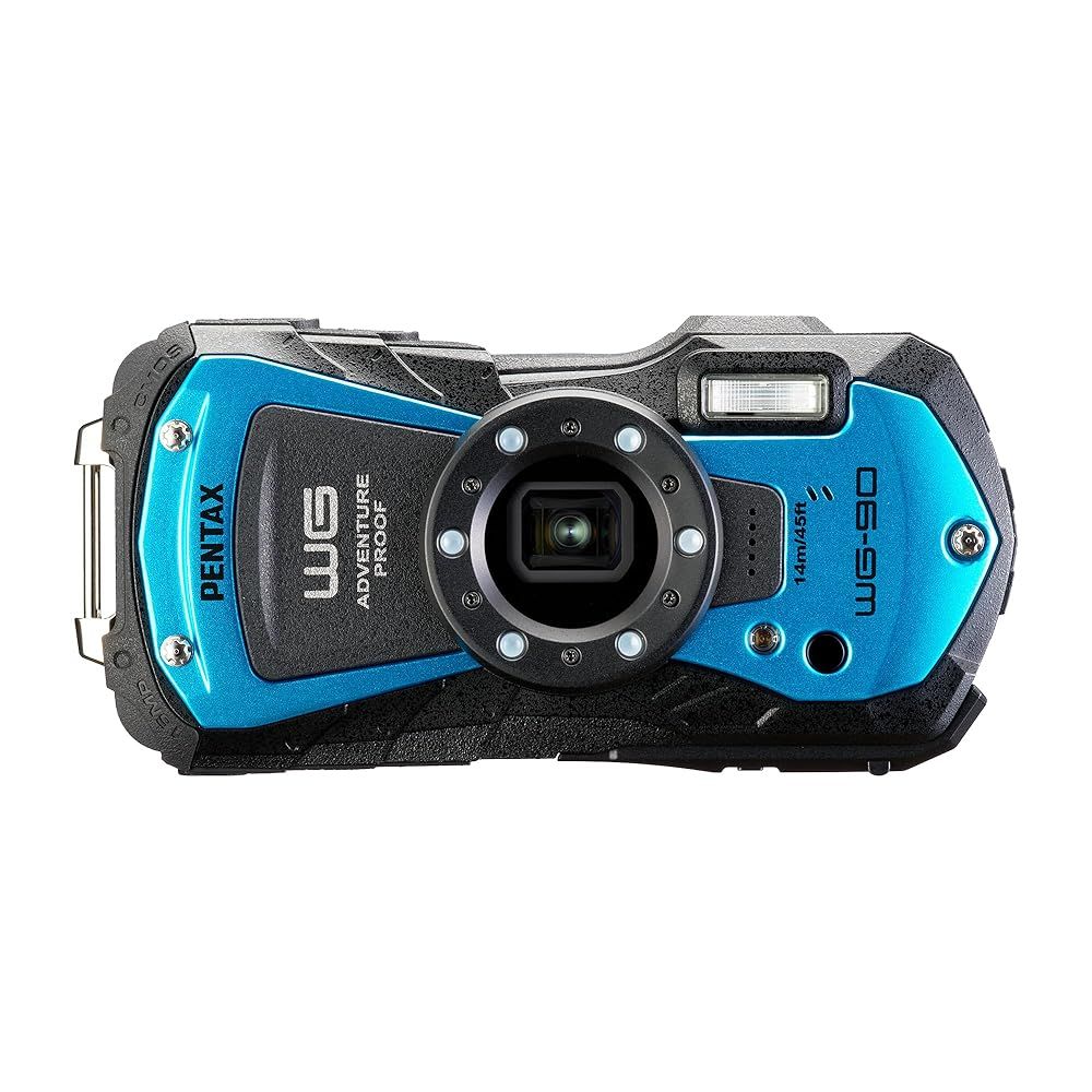 PENTAX WG-90 ブルー 本格防水デジタルカメラ 14m防水 (連続2時間) 1.6m耐衝撃 防塵 -10℃耐寒 アウトドアで活躍するタフネスボディ 34,200円