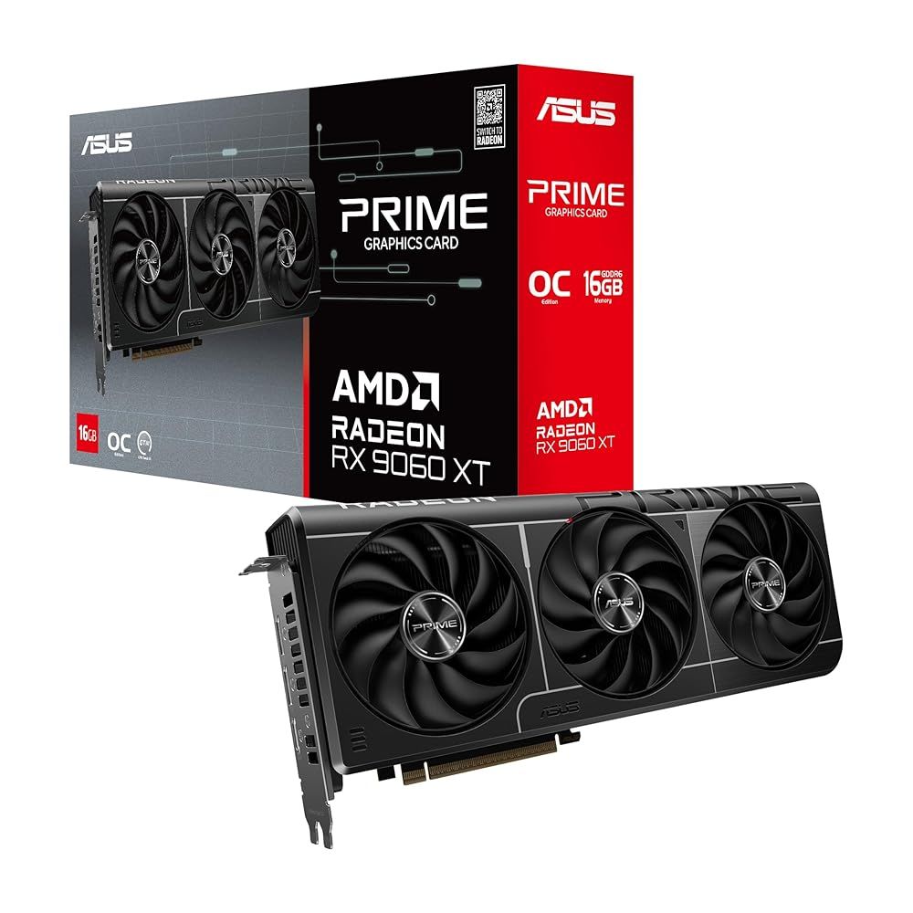 ASUS AMD Radeon RX 9060 XT ビデオカード 16GB GDDR6 OCエディション PRIME-RX9060XT-O16G 国内正規代理店品