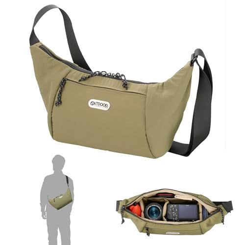 ハクバ カメラバッグ OUTDOOR PRODUCTS(アウトドアプロダクツ) カメラショルダーバッグ06 AZ オリーブ 軽快に持ち運べる超軽量ラウンドタイプ YKKファスナー 撥水生地採用 AMZODCSB06OV 49771870052 a322f30c