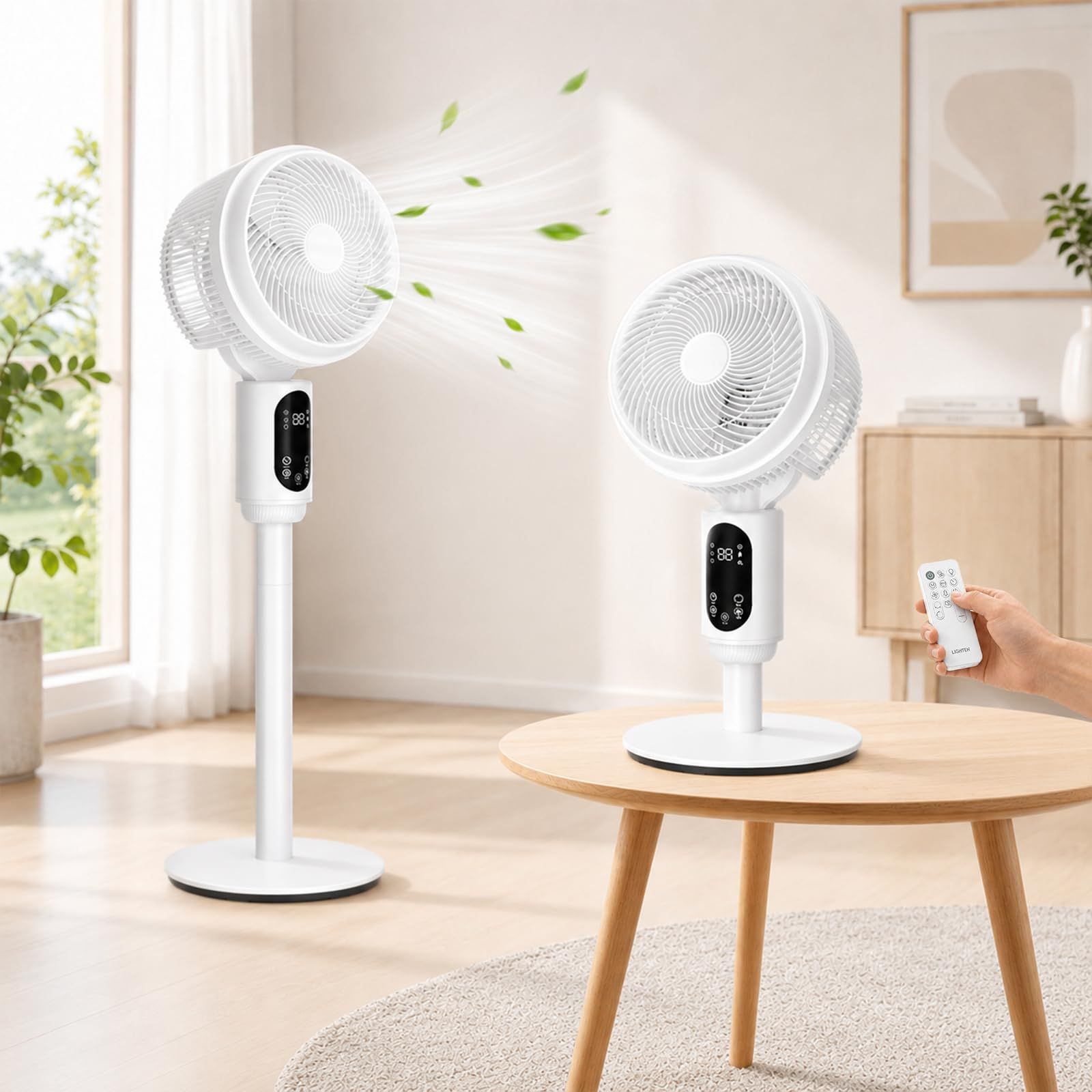 【ＮＥＸＴｅ ＰＬＵＳ】 サーキュレーター 扇風機「節電対策& 360度首振り」リビング扇風機 パワフル送風 3段階風量調節 4つモード サーキュレーター 静音 リモコン付き 省エネ せんぷうき 高さ調整可能 タイマー 換気 空気循環 部屋干 da8f5acc