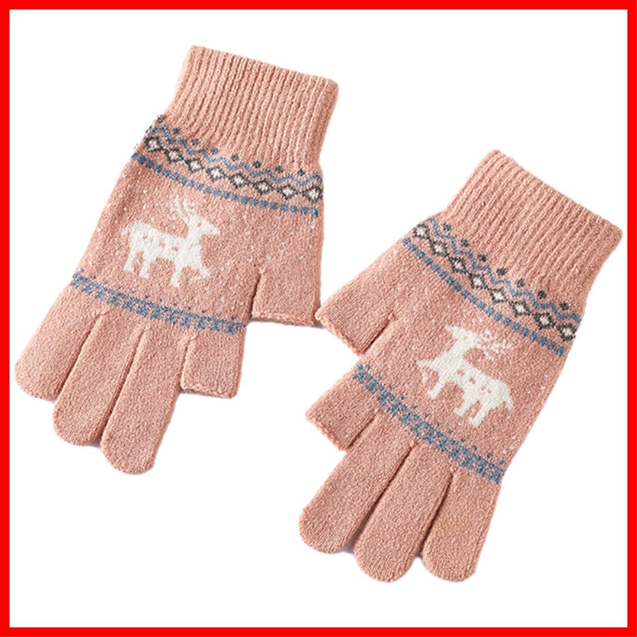 【在庫処分】雪 暖かい かわいい 秋冬 ノルディック 防寒 トナカイ レディース ニット グローブ NT109 手袋 14,799円