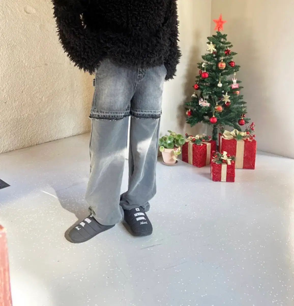 デニム トレーナー ミックス パンツ
